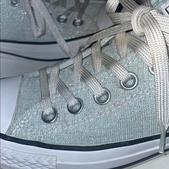 Converse Womens Chuck Taylor® All Star® Sparkle Knit Ox Polar Blue - Picture 6 of 7